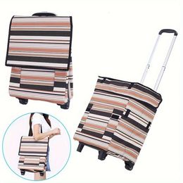 1pc New Style Home Hand Trailer Folding Lage, Portable Trolley, Light Shopping Cart, Roller Bag, Convenient Trolley for Buying Food, Moving Freight, Camping
