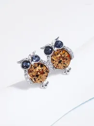 Stud Earrings Female Piercing Made With Crystals From Austria For Ladies Ear Fashion Jewellery Trending Women Studs Earings Bijoux Gift