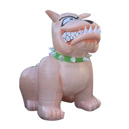 6m 20ft high outdoor games inflatable dog model yellow or Coloured cute pet cartoon animal balloon for shop promotion advertising 001