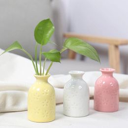 Vases Creative Small Home Vase Living Room Crafts Decoration Nordic Simple Ceramic Dining Table Decor