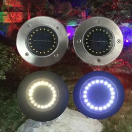 4Pcs 16/20LED Solar Power Disc Light Outdoor Garden Solar Underground Light Deck Light Spotlight Buried Solar Led Lamp Garden Decor