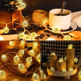 LED Mirror Ball String Lights Mosaic Ball Lamp Bar Party Christmas Day Decorative Colourful Light String