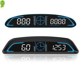 Compass 2022 GPS HUD Auto Speedometer Head Up Display Car Smart Digital Alarm Reminder Meter Car Electronics Accessories for All Car