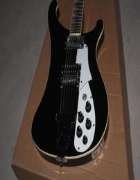 4003 Jetglo 6 Strings Black Electric Guitar Triangle Mother Of Pearloid Fingerboard Inlay6791445