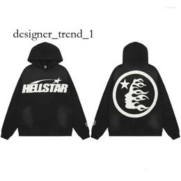 Hellstar Men's Hoodies Hellstar Vintage Wash Black Distressed 1:1 High Street Print Couple Sports Hellstar Hoodie 8395
