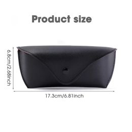 Durable Leather Eye Glasses Sunglasses Hard Case Convenient Lightweight Protector Box Solid Colour Pouch Bag Easy To Carry