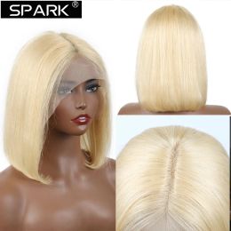 Honey Blonde 613 Colored Human Hair Wigs T Part Lace Wig For Women Human Hair Remy Brazilian Cheap Straight Short Bob Wig