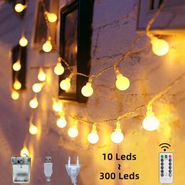 LED String Lights Christmas Fairy Lamp Garlands 10-300LED Ball Waterproof Outdoor For Room Wedding Party New Year Decoration
