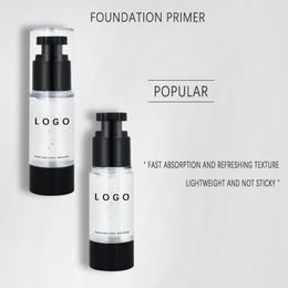 30ml Private Label Face Primer Custom Bulk Oil-Control Makeup Moisture Transparent Base Cream Petouch Skin Tone Smooth Isolation