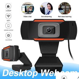 Webcams Camera Fl Hd 1080P With Microphone Video Call For Pc Laptop Retail Box Drop Delivery Computers Networking Computer Accessories Ot3Hy