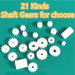 21 Kinds Plastic Shaft Gears Group 1 Motor Teeth Axis Gears Sets 1mm 2mm Hole Diameter DIY Helicopter Robot Toys Dropshipping