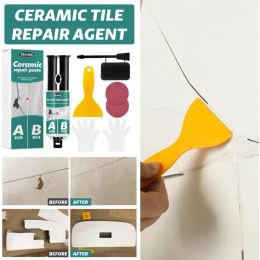 Tile Repair Paste Repair AB Glue Ceramic Crack Repairing Agent Adhesive Set Bathroom Tub Floor Wall Sink Vanities Repair Paste