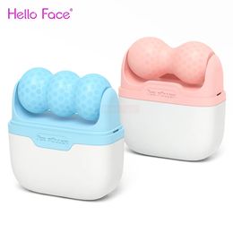 Hello Face Ice Roller Facial Massage 2 Shape Heads Shrink Pores Cold Therapy Reusable Freezable Ice Massager Lifting Tools 240320