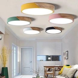 Ceiling Lights Circular LED Colored Macaron Light Energy Saving Super Bright Living Room Bedroom Restaurant