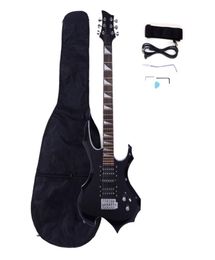 Novice Flame Shaped Electric Guitar Kit 6 Strings Pickup Bag Strap Paddle Wrench Tool 2 Colors Ship from USA4928773