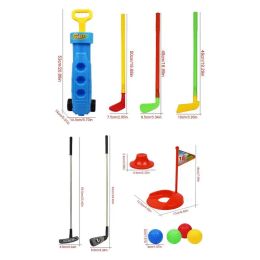 Kids Toys Golf Set Outdoor Golf Toy Kit For Child Indoor Exercise Game With Training Golf Balls And Clubs Equipment Golf Toys