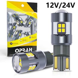 Oprah T10 Socket W5W Car Led Bulbs Canbus No Error 12V 24V Interior Dome Lights For Truck 194 168 6000k White Side Marker Lamps