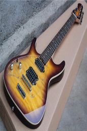 MusicMan Steve Morse Y2D Purple Sunset Violet Electric Guitar Figured Maple top2085589