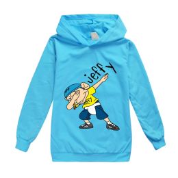 Anime Jeffy Puppet Hoodies Teenager Boys Hoodie Jumper Kids Sweatshirts Girls Leisure Outerwear Children's Pullover Streetwear