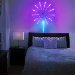 RGB Firework Lights Bluetooth LED Strip Light Music Sound Sync Meteor Dream Ambient Nightlights for Wedding Party Bedroom Lamp