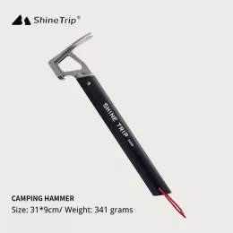 Tools Camping Hammers Stainless Steel Hammers Outdoor Multifunctional Tools Camping Portable Ultralight Aluminium Ground Spike Hammer