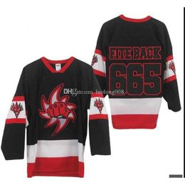 24S 2020Insane Clown Posse Fite Back 665 Black White Red Hockey Jersey Customize any number and name Jerseys