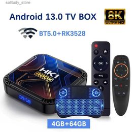 Set Top Box K8S Android 13 set-top box RK3528 quad core Cortex A53 WiFi 5 dual WiFi support 8K video BT5.0+4K 3D voice media player TV box Q240330