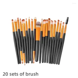 Makeup Brushes 20 Set Black Eyeshadow Lip Foundation Brush Accessories Sets