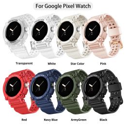 2 in 1 Anti-drop Case+Strap For Google Pixel Watch Bracelet Correa With Screen Protector Cover Band For Google Pixel Watch 2