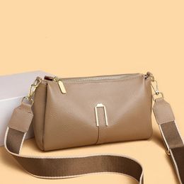 Luxury Genuine Leather Bag Women Shoulder Messenger Brand Large Capacity Cow Crossbody Sac Trend Handbag Female Tote 240326