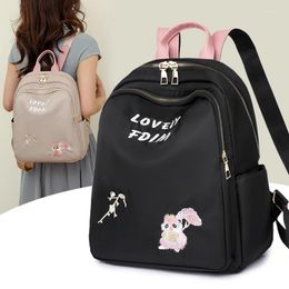 School Bags Fashion Female High Capacity Oxford Waterproof Backpack Laptop Embroidered Cute Girl Travel Leisure Book Bag
