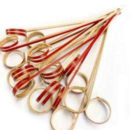 Disposable Flatware 100 Pieces Food Skewer Pick Wood Buffet Cupcake Fruit Fork Party Cake Dessert Salad Sticks Material