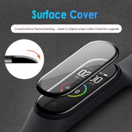 3D Protective Soft Glass for Xiaomi Mi Band 4 5 6 7 Screen Protector for Miband 5 4 Cover Smart Watchband 4 band5 Film Not Glass
