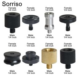 Sorriso Male 1/4 Inch" To Female 3/8 5/8 M4 M5 M6 M8 M10 Camera Screw ball head Adapter Mount For phone tripod holder Stand