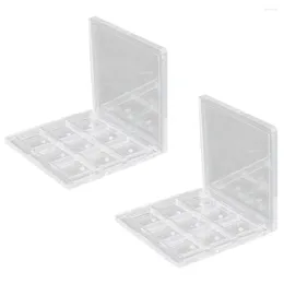 Storage Bottles 3Pcs Empty Eyeshadow Pallet Sub Package Box Multi-grid Case