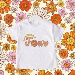 Två Groovy födelsedagsflicka skjorta hippie födelsedagspresent retro vintage födelsedagsdräkt blommakraft födelsedag t-shirt 1-4 år födelsedag