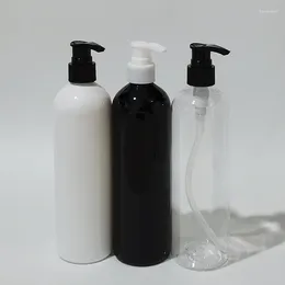 Storage Bottles 18pcs 400ml Empty Black White Plastic With Lotion Spray Pump For Personal Care Shower Gel Liquid Soap Cosmetic Packaging