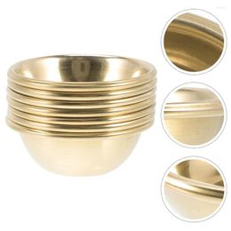 Wine Glasses 7pcs Temple Brass Bowl Offering Water Decorative Worship Bowls