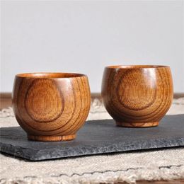 Cups Saucers Portable Creative Jujube Wooden Japanese-style Water Mug Bar Drinkware Drinking Cup Tea Coffee