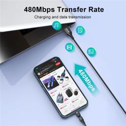 5A Magnetic Cable 540 Rotate Fast Charging Type C Cable Micro USB Magnet Charge Phone Data Cord Wire For iphone Xiaomi Samsung