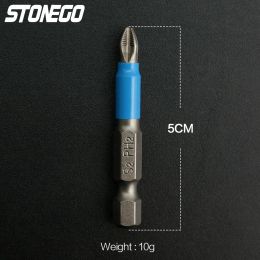 STOENGO Screwdriver Bits 1/4" Hex Shank Magnetic Cross Screw Head Anti Slip Electric Tip 50MM Driver Drill Set Tools
