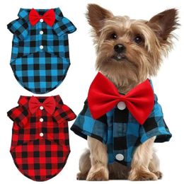 Dog Apparel Wedding Dress For Pet Shirt Suit Teddy Bichon Birthday Party Clothes Supplies Small Medium Large Spring Summer Fall