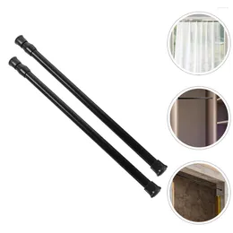 Shower Curtains 2 Pcs Flexible Curtain Rod Window Tension Rods For Windows Iron Hanging