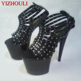 Dance Shoes High Fashion And 20CM Hollowed-out Club Pole Dancing Sexy Must-have Metal Rivets