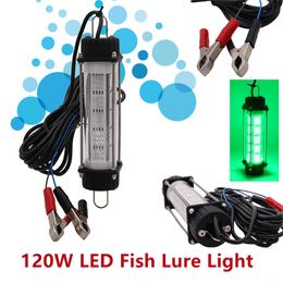 120W DC 12V Green White Blue Yellow IP68 Aluminium High Power LED Fish Attracting Lure Submersible Underwater Fishing Light