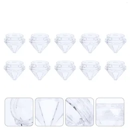 Storage Bottles 30 Pcs Jewellery Boxes Diamond-Shaped Transparent Makeup Empty Sample Jar Mini