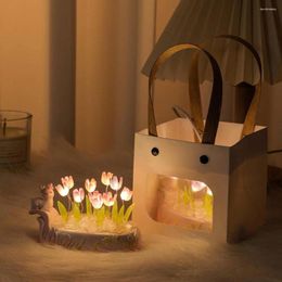 Night Lights Tulip Lamp Deer Light Usb Powered Kids Bedroom Led Flower Nursery Decoration Birthday Christmas Gift