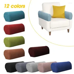 Chair Covers Sofa Armrest Cover Solid Color Seat Arm Protector Living Room Stretch Armchair Couch Case Removable Slipcover