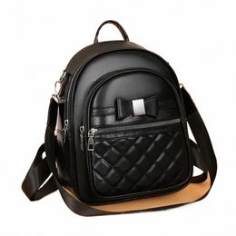 new Women's Backpacks Trend Soft Leather Female Bag Rhombic Lattice Ladies Small Backpacks School Bags for Teen Girls Knapsack e44r#