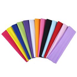 Solid 10 Pieces/LOT Headbands Men Women Sport Sweat Sweatband Headband Yoga/Gym Stretch Hair Head Band Adjustable Outdoor Run240325